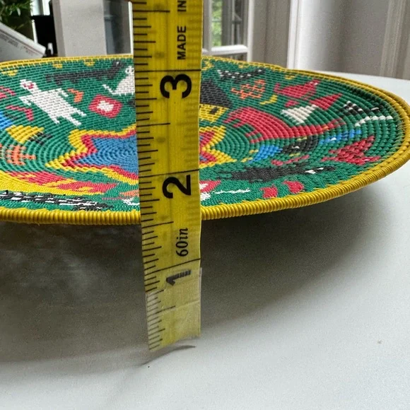 African Zulu Telephone Wire Basket / Bowl Woven Platter - Picture 11 of 15